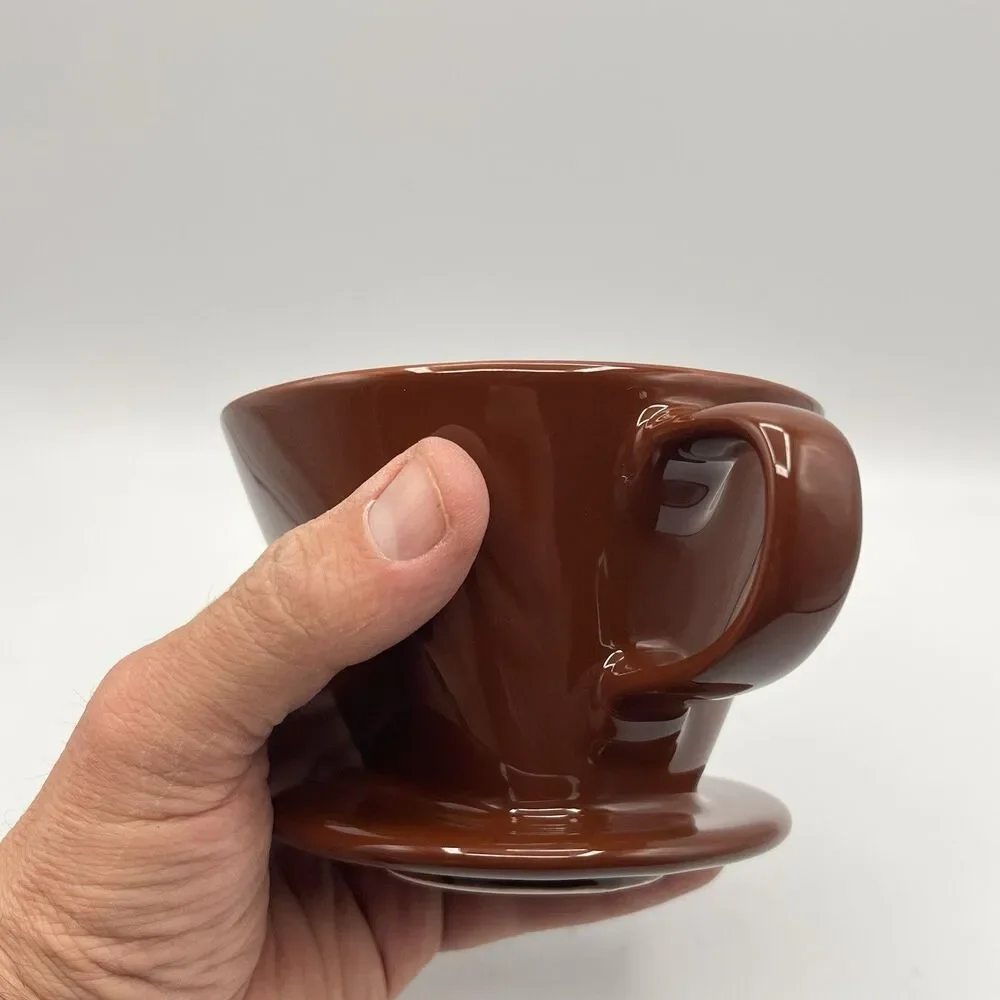 DOWAN Pour over Coffee Dripper, Non Electric Pour over Coffee Maker Porcelain